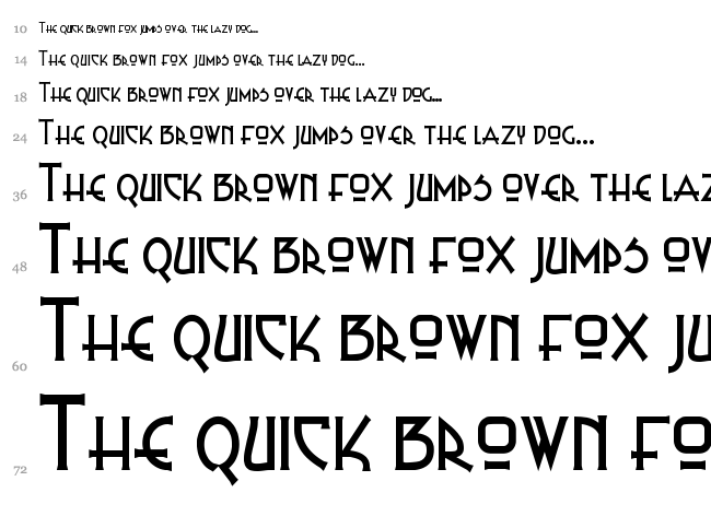 Russel Write font waterfall